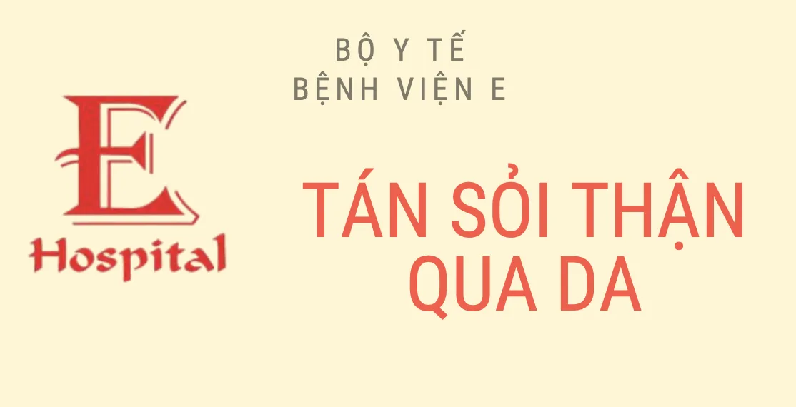 Khoá đào tạo tán sỏi thận qua da bệnh viện E